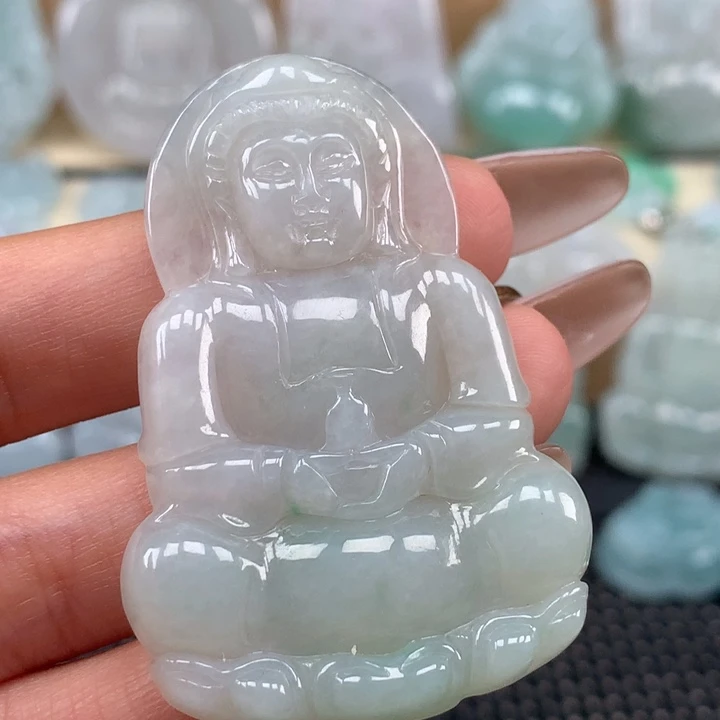 颈饰未镶嵌翡翠玉观音吊坠