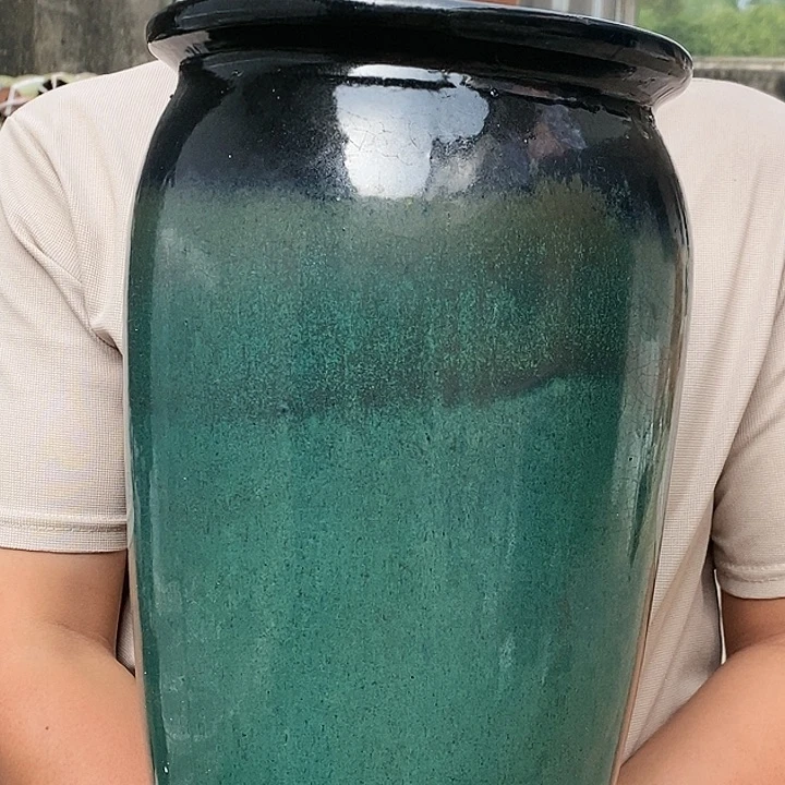 紫砂花盆口22高38瑕疵