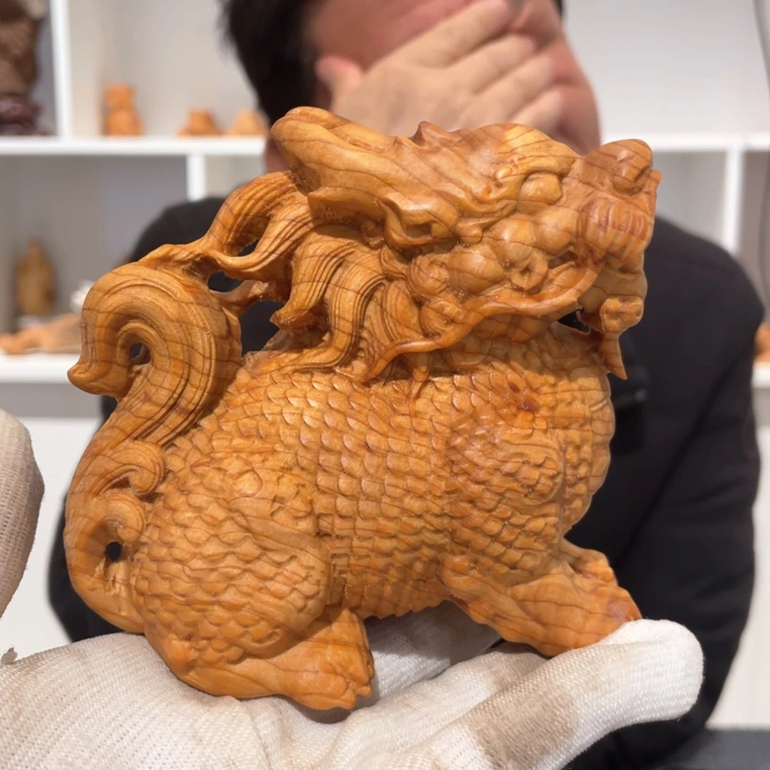 【闪购商品】柏木（崖柏）麒麟献瑞摆件