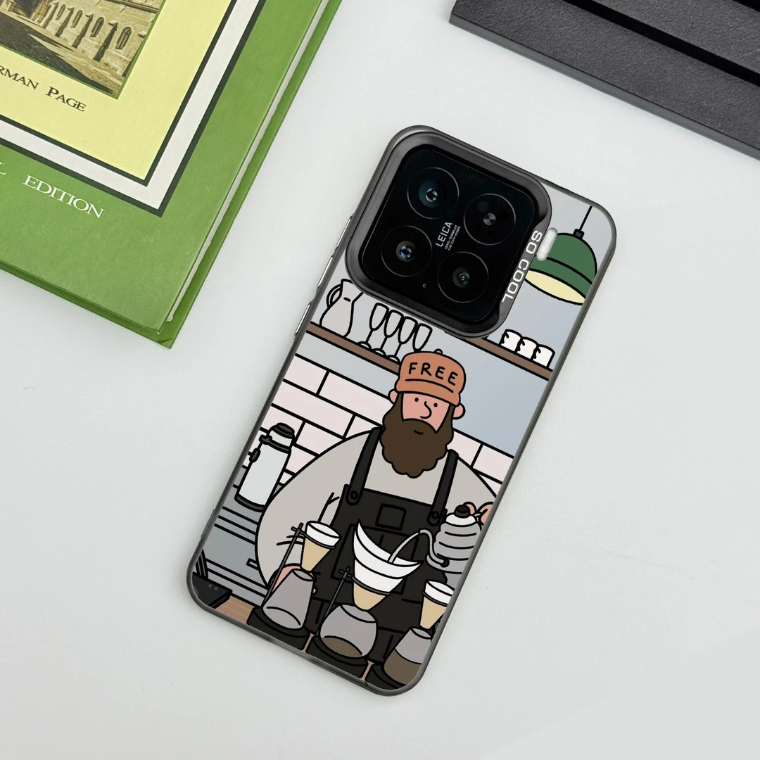 适用小米15华为mate70苹果16荣耀vivo彩银创意卡通防摔磨砂手机壳