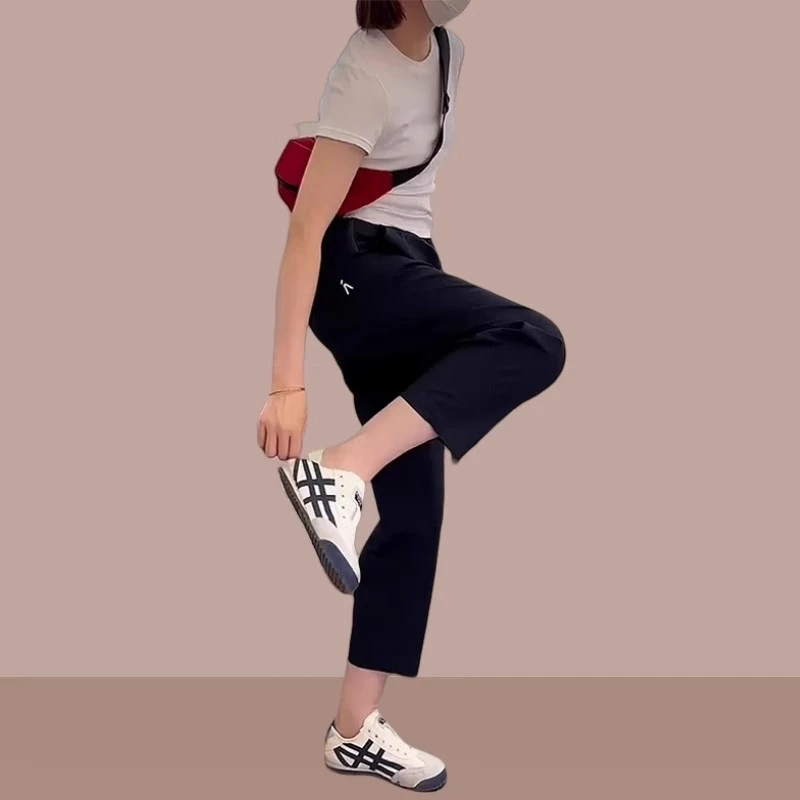 复古哈伦气球裤女夏季薄款大码胖mm梨形身材小个子速干运动休闲裤