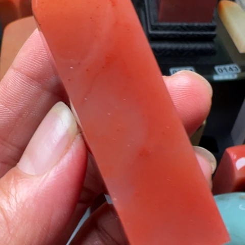 老挝石桃花冻印石