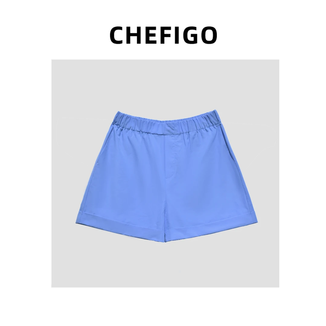 CHEFLGO棉感弹力腰短裤
