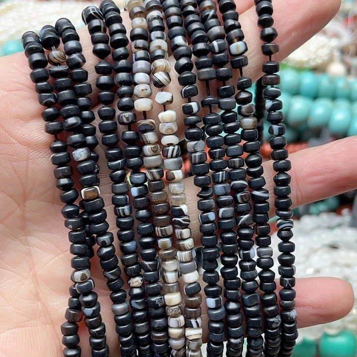 玛瑙/玉髓珠宝半成品合金一条4mm玛瑙隔片