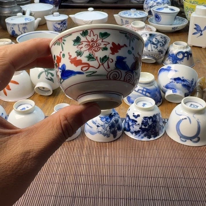 青花瓷器杯子茶具