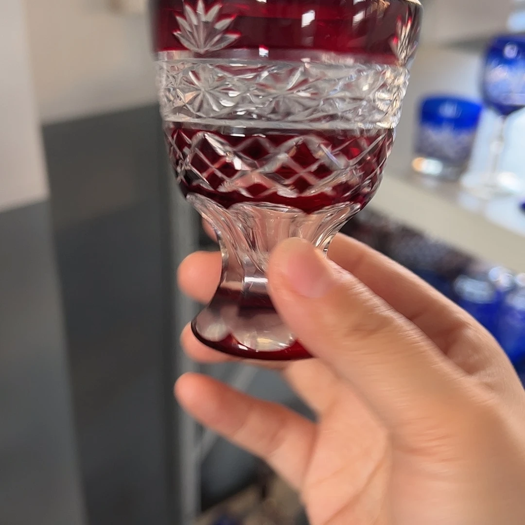 水晶玻璃平底款微瑕一个