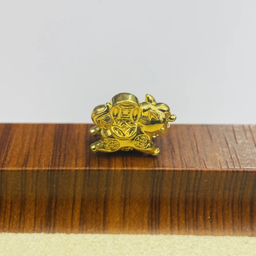 吴芳芳黄金足金999光面马上有钱通孔DP2536-0320