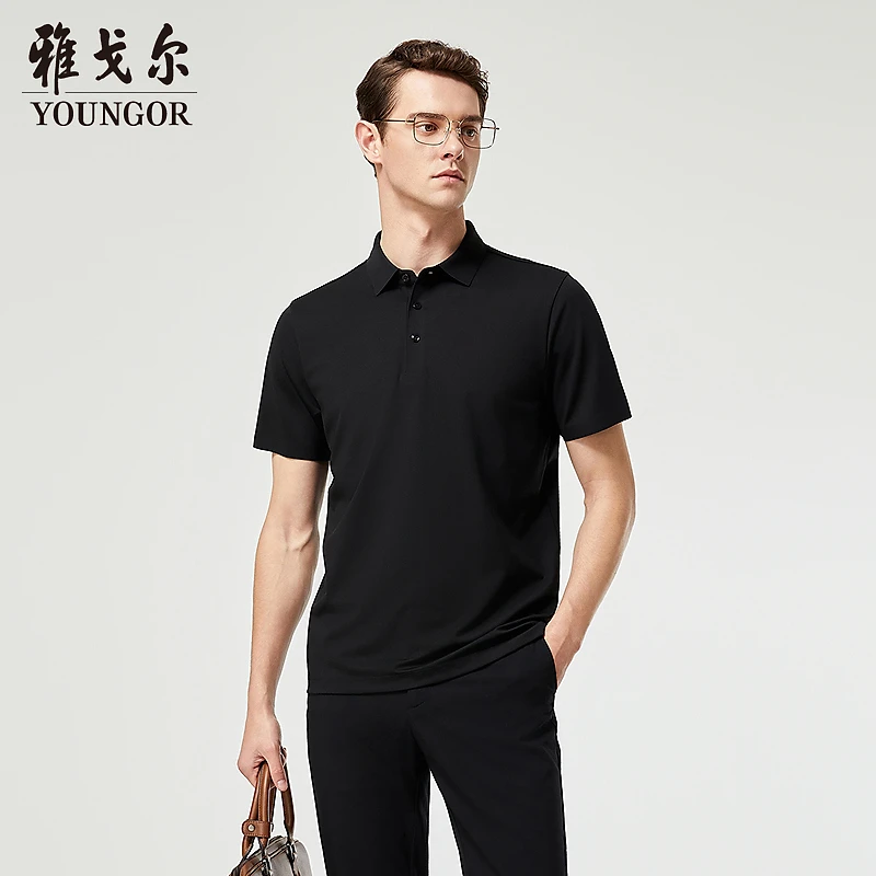 【凉感防晒+抗菌】雅戈尔男夏季短袖POLO衫含桑蚕丝翻领T恤513121