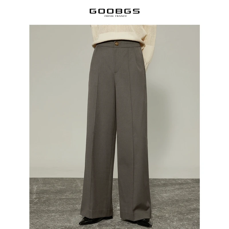 【谷邦L+】 灰色阔腿裤 G2391598-A