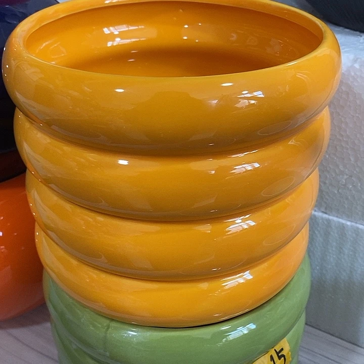 陶瓷花盆有孔 瑕疵介意勿拍