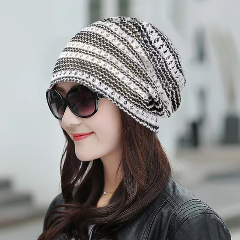 手工堆堆帽蕾丝网孔包头美帽女镂空透气薄款单层日韩显脸小堆堆帽