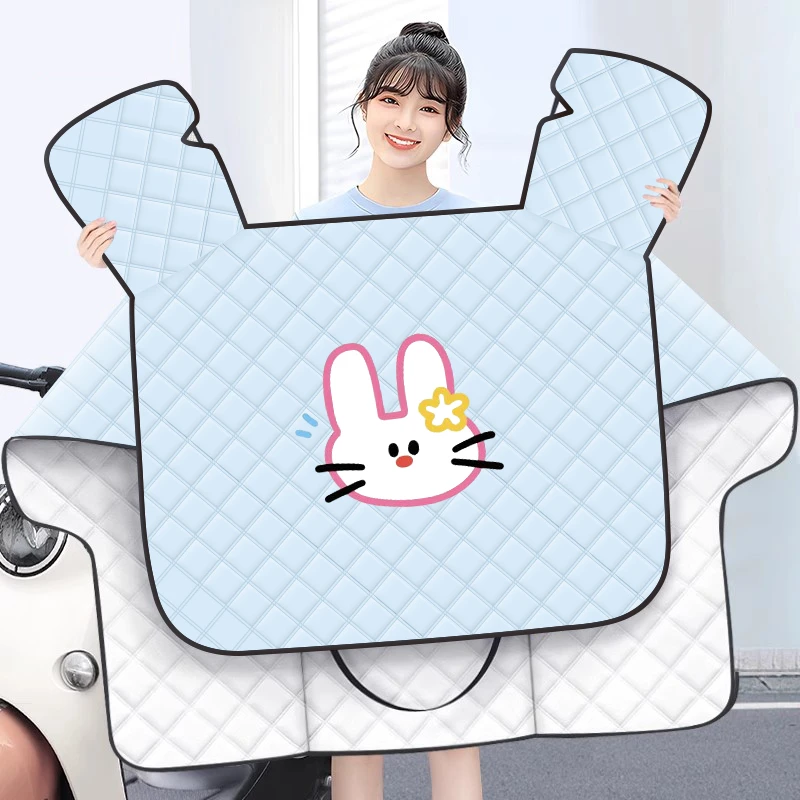 电动车挡风被夏季防晒防雨隔热薄款多色电瓶车大侧翼摩托车挡风被