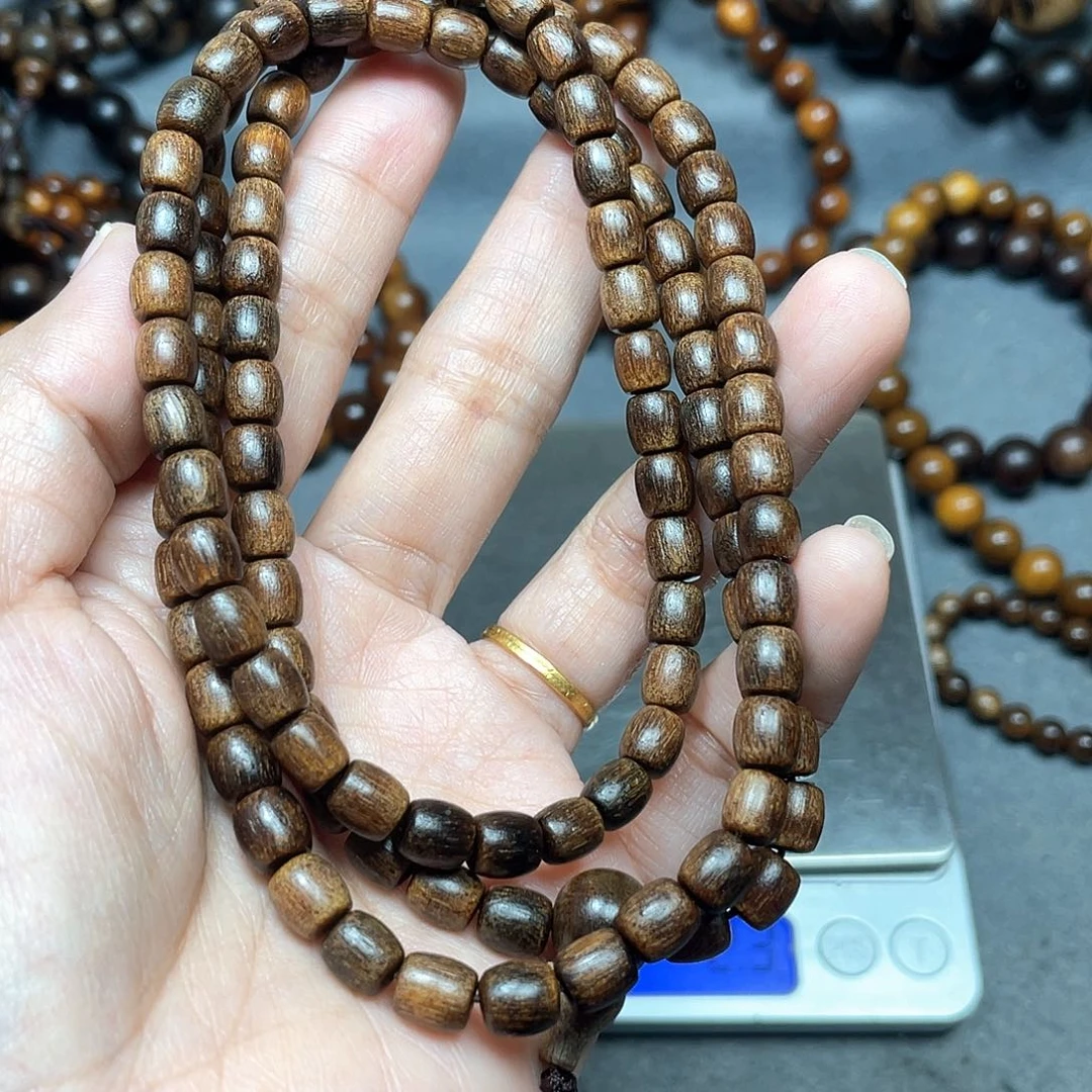 沉香手串芽庄紫棋0.6