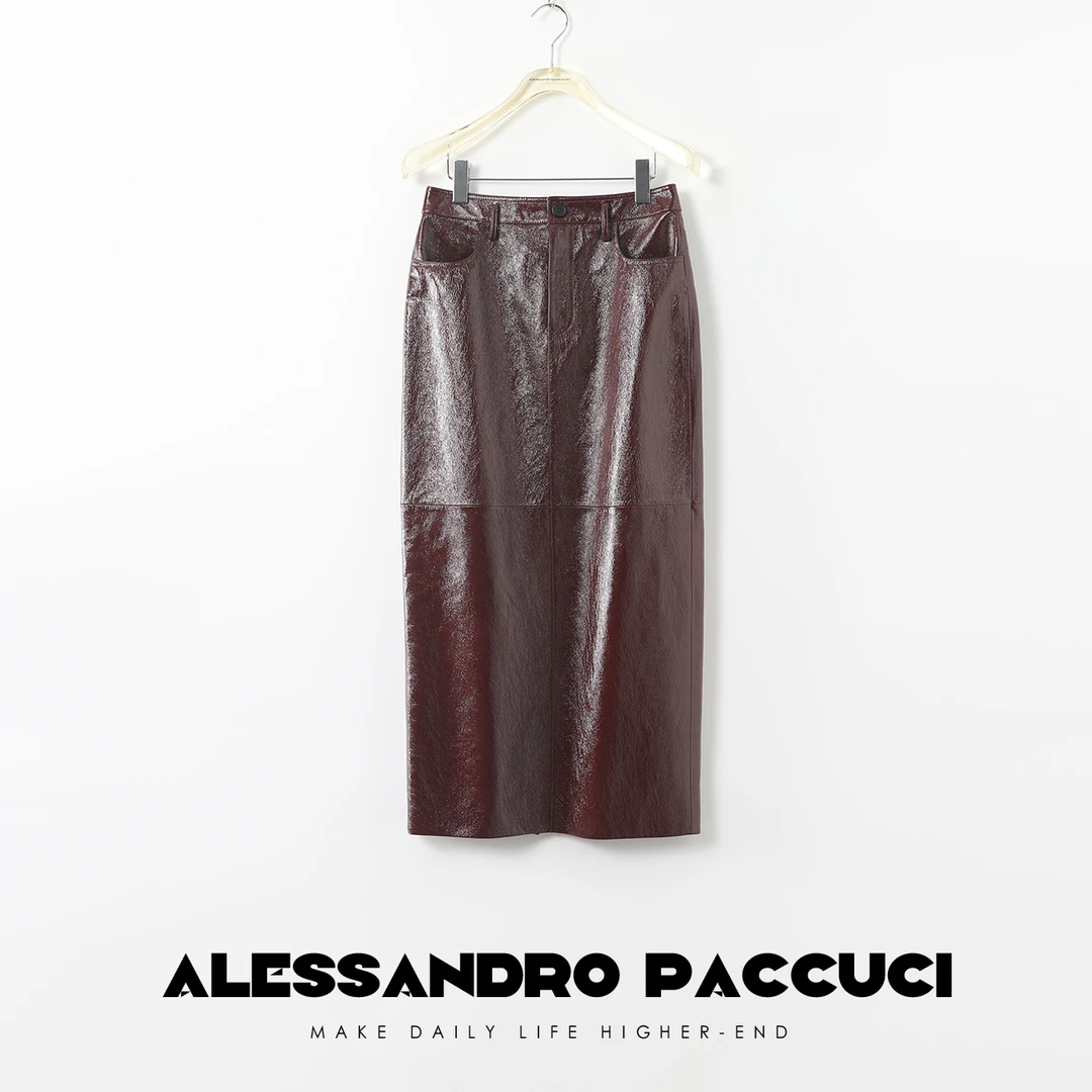 AP洛哥25450X【黑标系列】土耳其进口 飒气柔美结合高端感半身皮裙