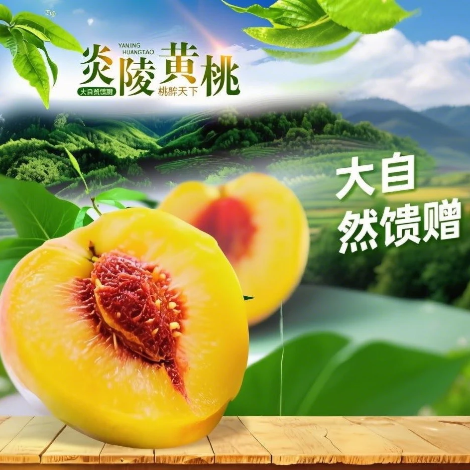 炎陵正宗高山黄桃新鲜应季水果现摘现发顺丰包邮黄桃同城送湖南省