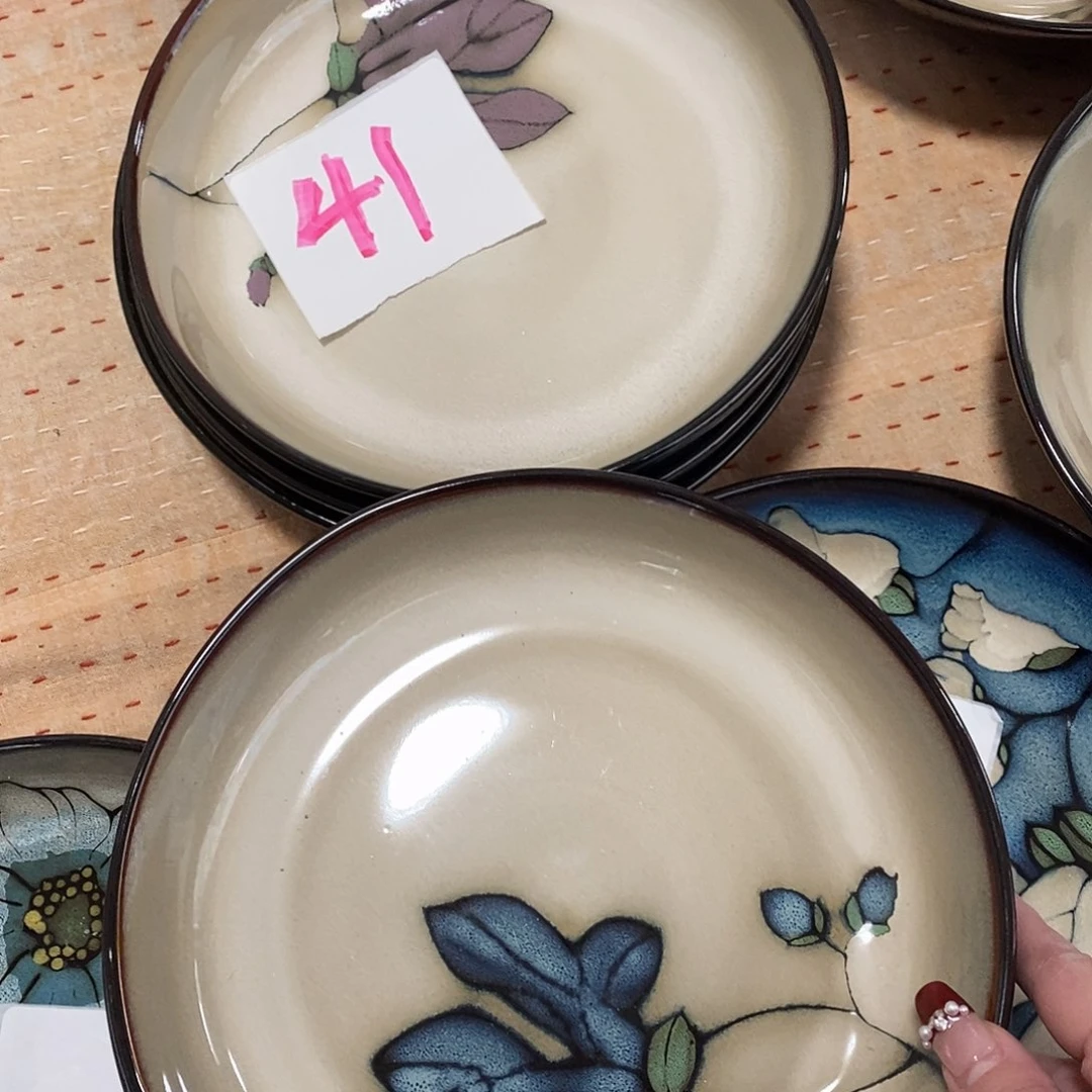 瓷片4个深盘各2个微瑕不退不换