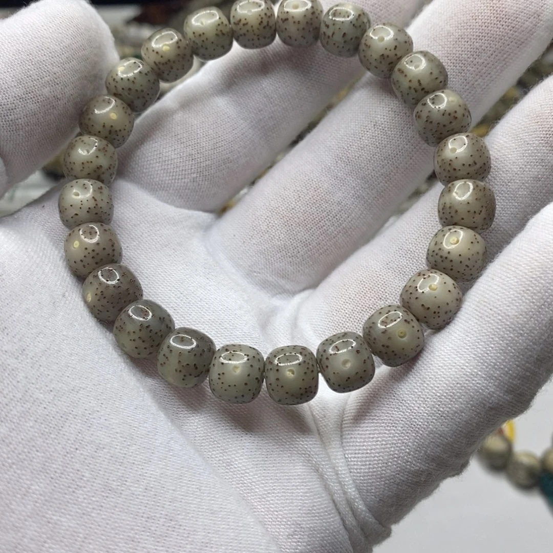 星月菩提手串星月菩提9.5x8.5糯冰奶奶灰牛毛细星超级福利