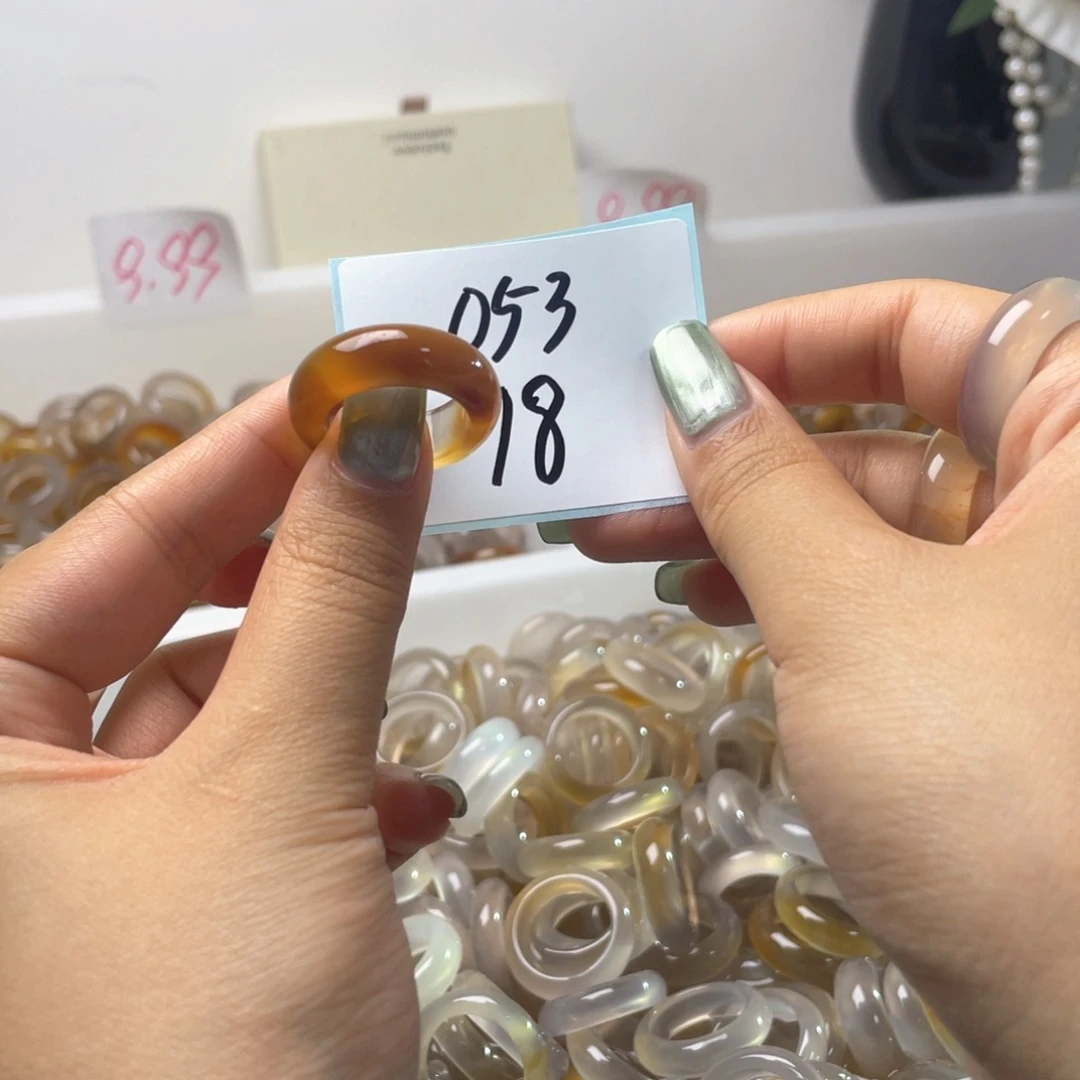 玛瑙/玉髓戒指合金053
