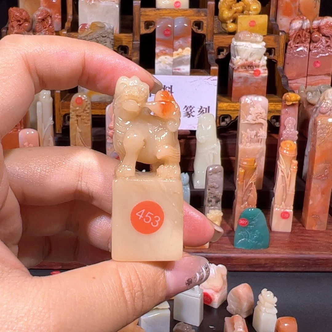 漁***夫昌化石印石手工制作