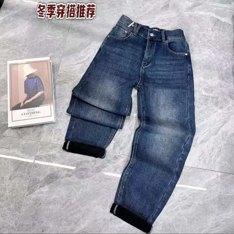 8976松紧腰全弹力牛仔裤