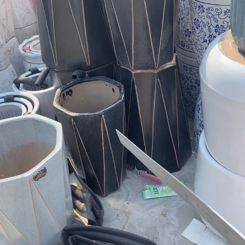 高腰金边黑八方大号30*50