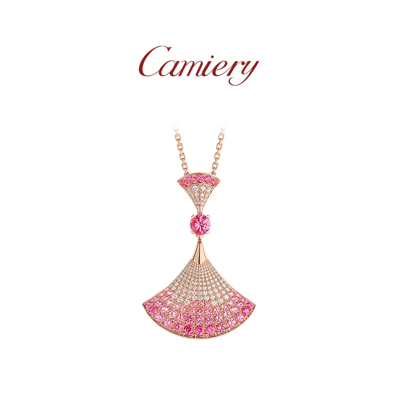 CAMIERY 时尚轻奢彩色公主裙项链精致百搭