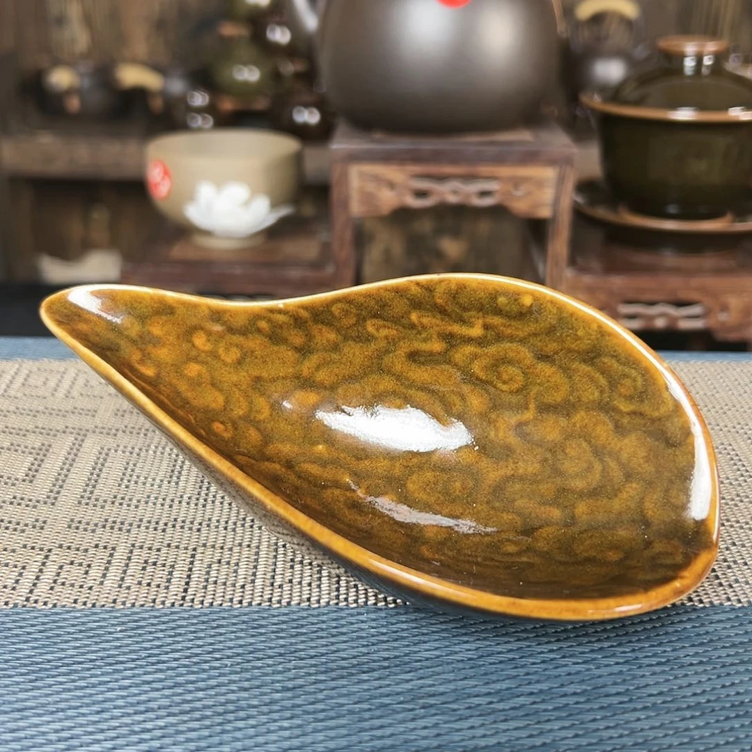 福利原矿鳝鱼黄色茶则
