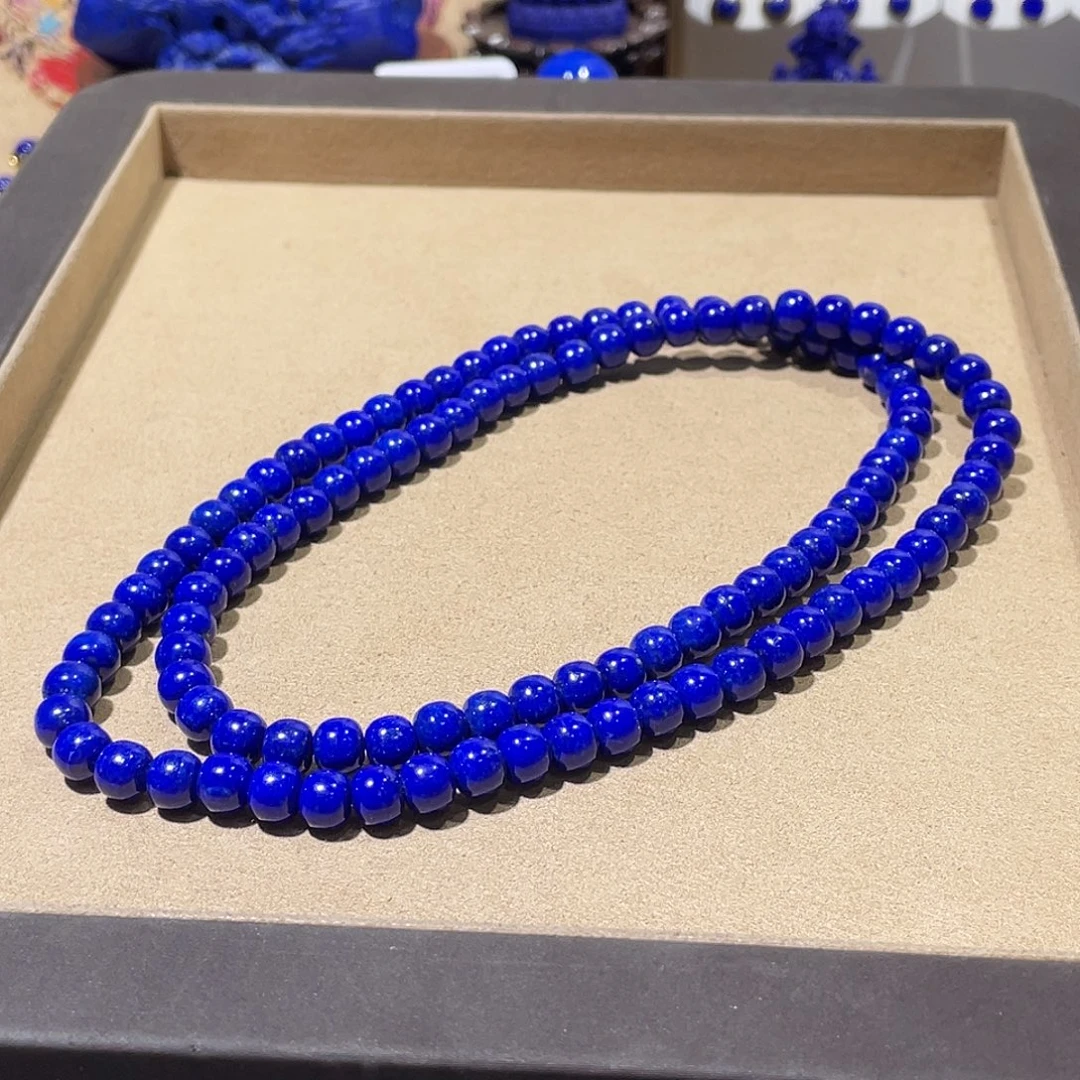 青金石未镶嵌精工老型108颗8.5mm