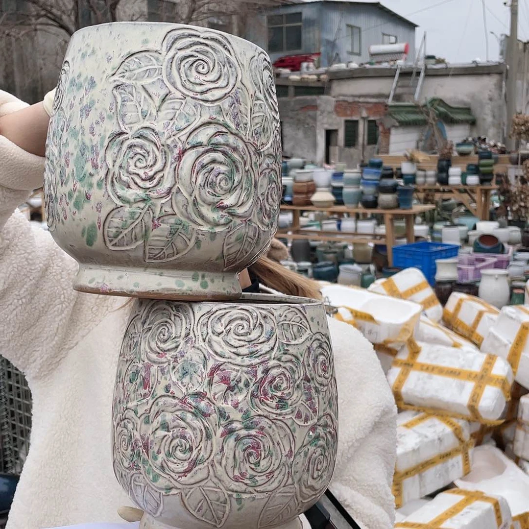 红陶王嫂花盆0125-67