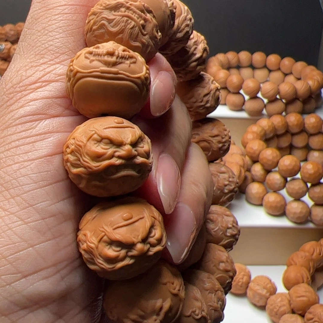 猴头核桃手串大大钟馗微瑕18