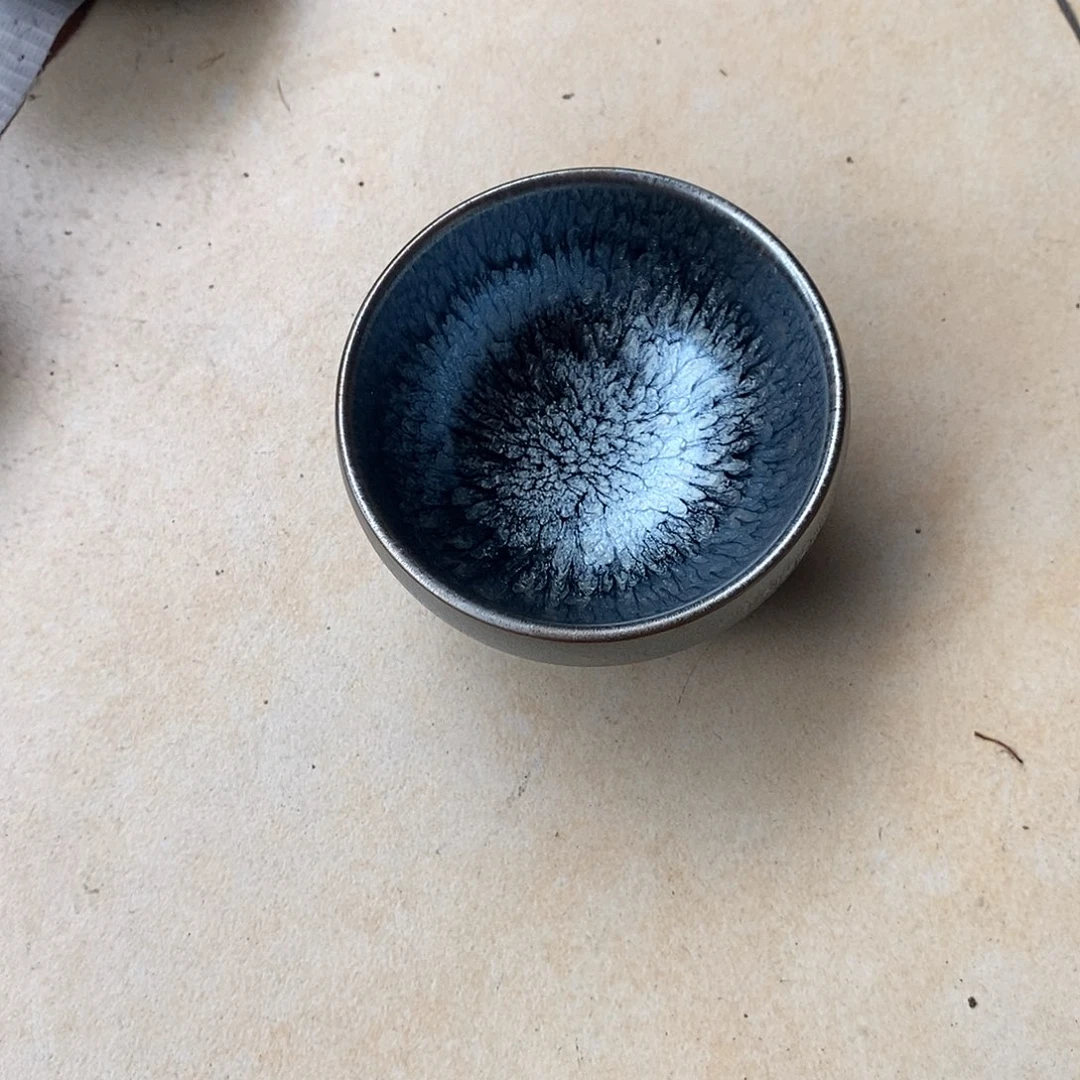 弥***勒茶盏建盏百花禅定一个