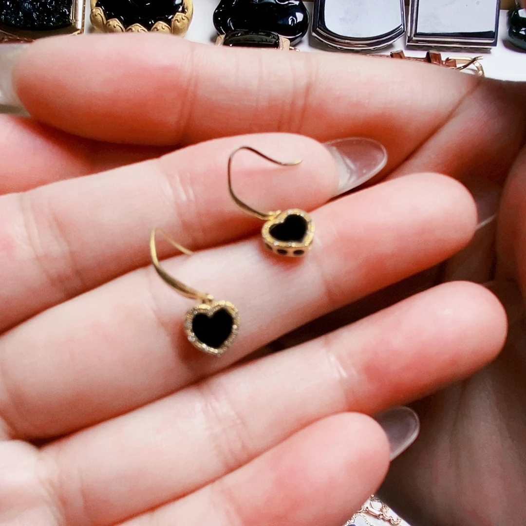 翡翠18K金镶嵌耳饰