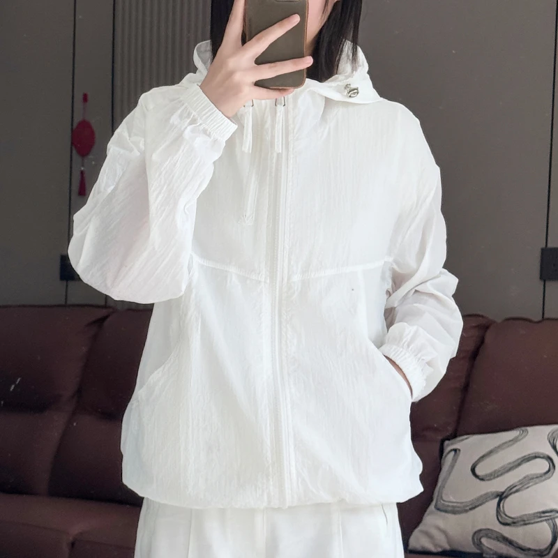 防晒衣女夏季薄款2025连帽防晒短款外套上衣宽松轻薄透气防晒服