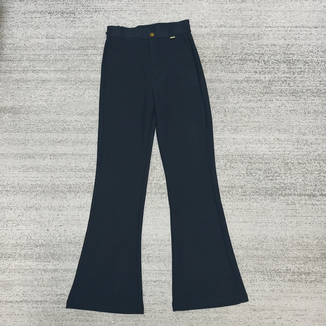 8931春季黑色微喇裤