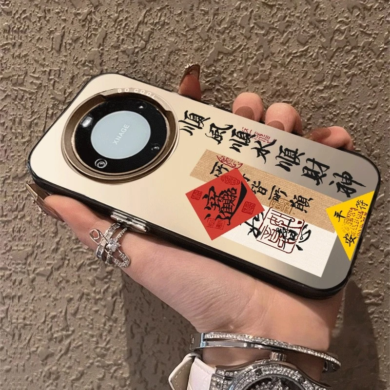 顺风顺水顺财神适用华为mate80pro手机壳mate70air简约mate70高级