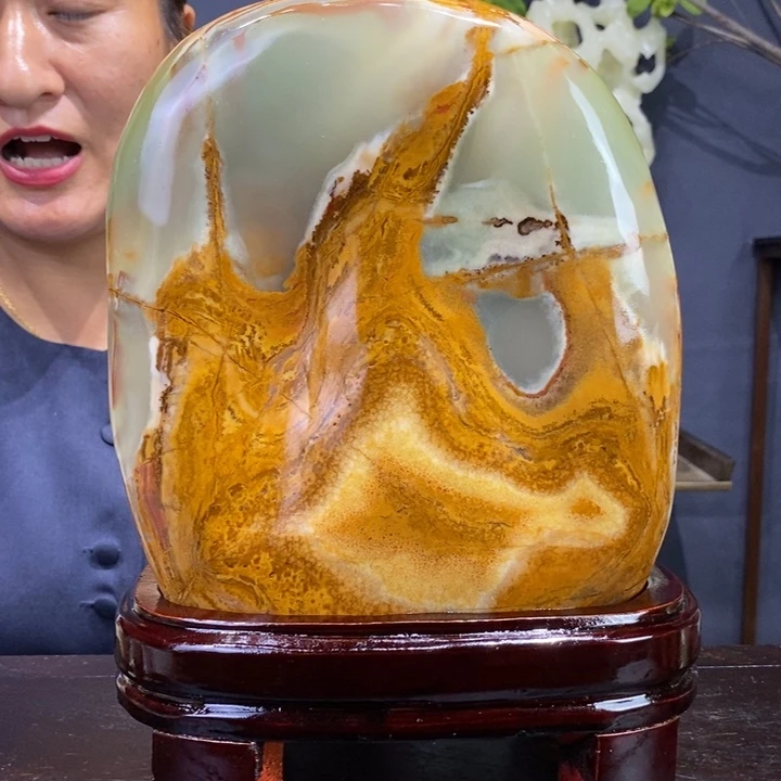 石材伊朗古青石摆件