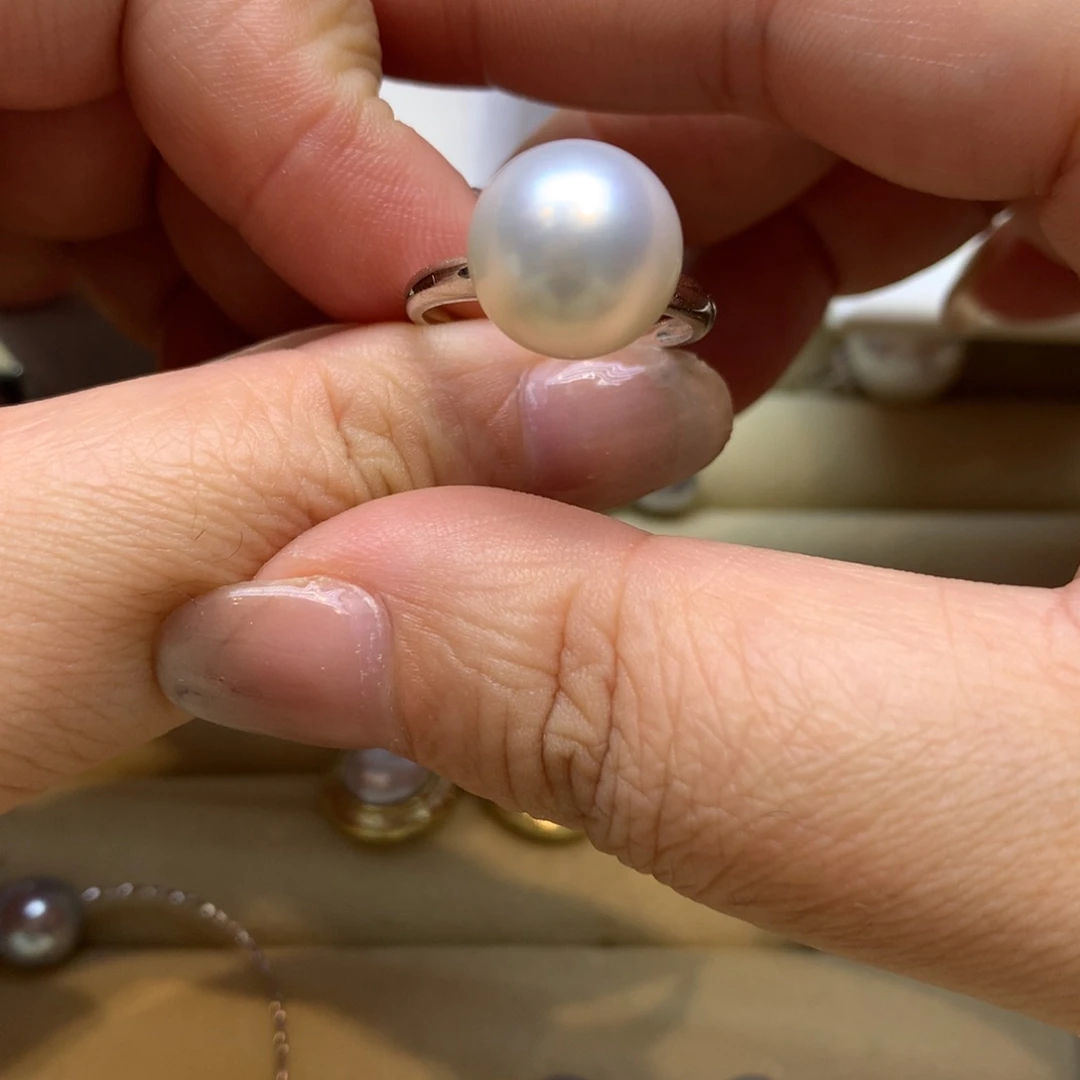 未镶嵌戒指海水珍珠