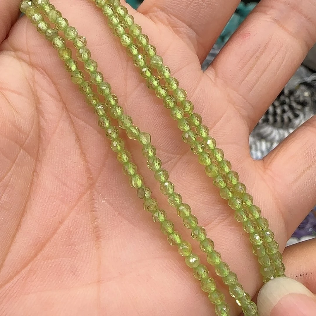 合金玛瑙/玉髓珠宝半成品橄榄晶2mm一条