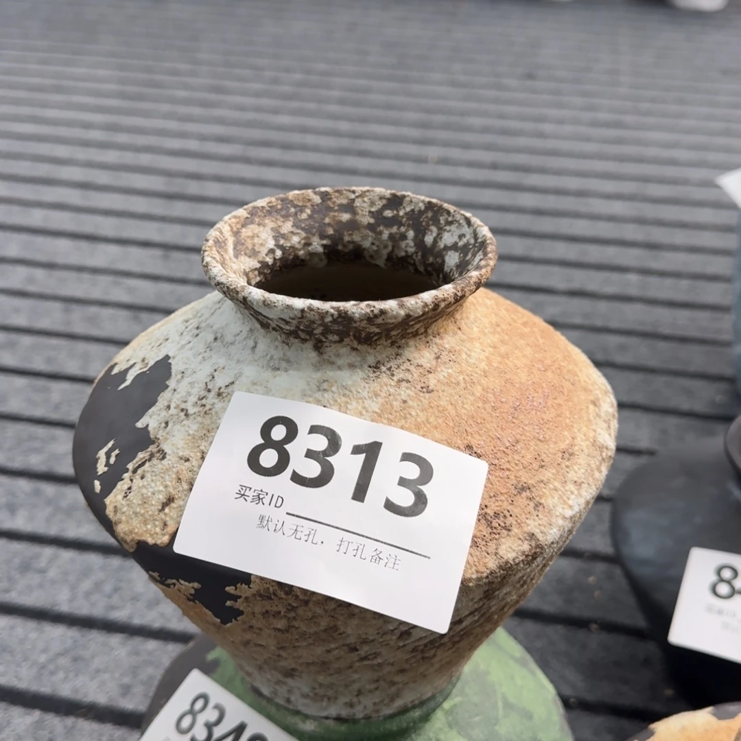 陶摆件景德镇高温花瓶编码8313高17口6默认无孔