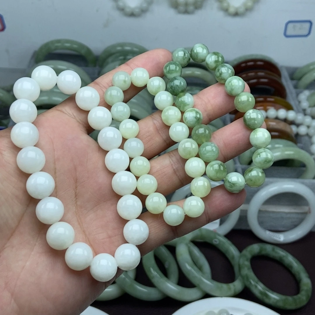 蛇纹石玉未镶嵌手链