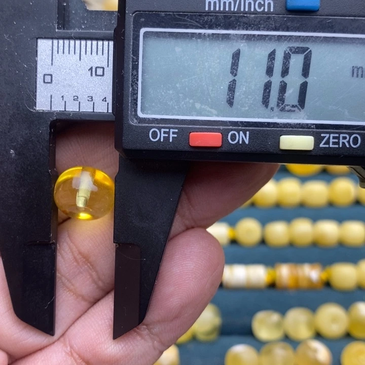 琥珀未镶嵌裸石54号11*7.6喇叭口