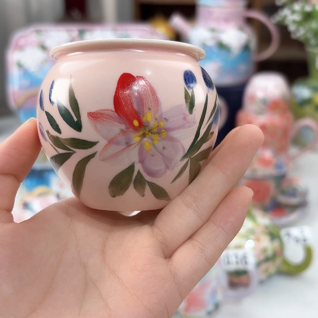 景德镇手绘高温釉下彩陶瓷茶具