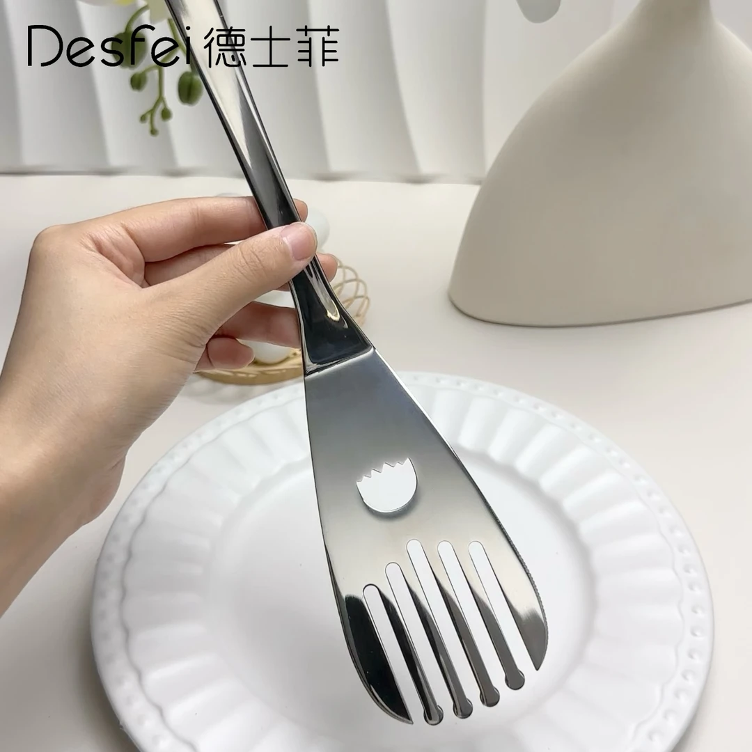 18/10不锈钢小煎铲子牛排多功能厨房炒菜煎饼煎蛋烙饼镂空沥油