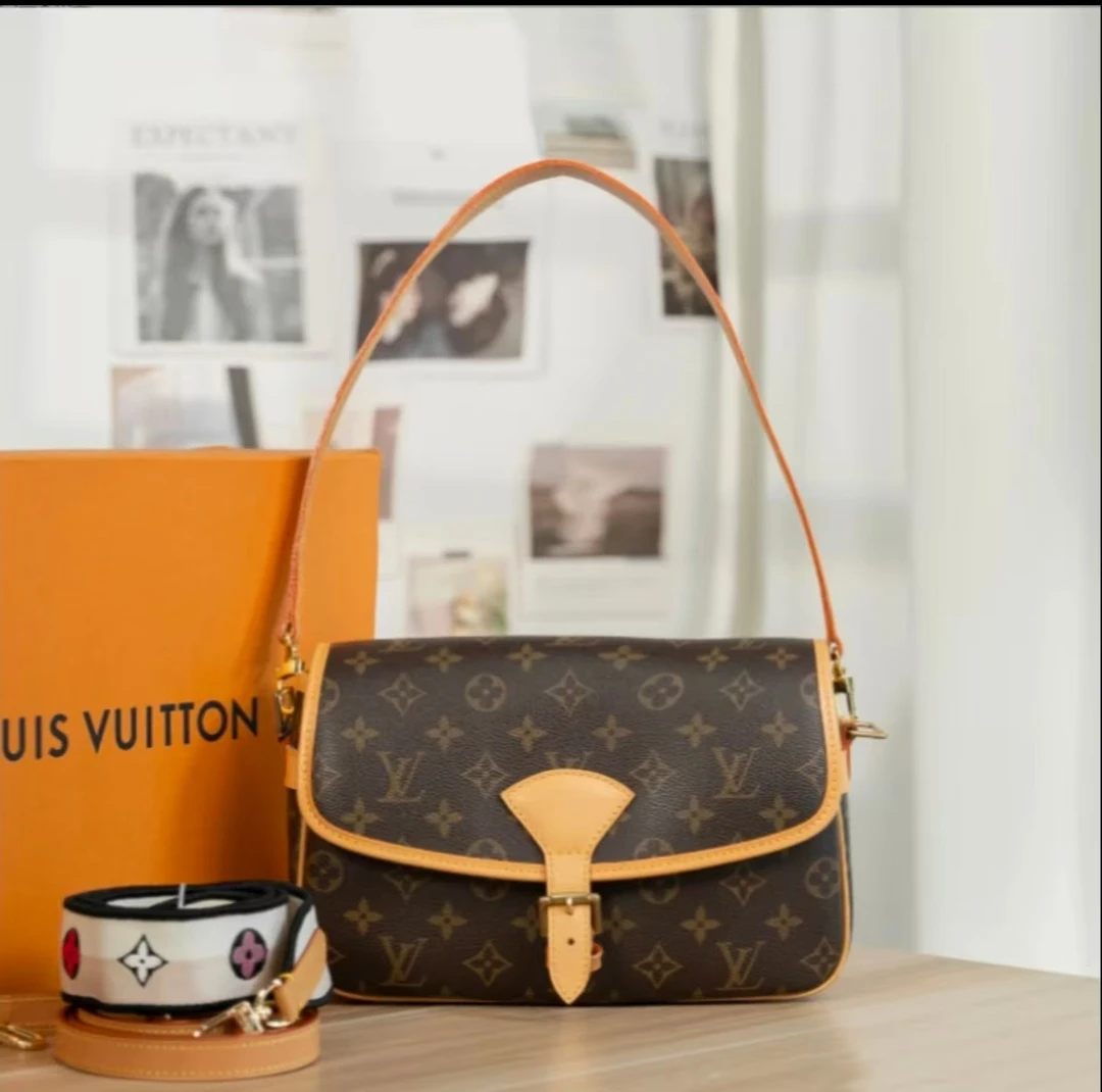 修复品LouisVuitton/路易威登中古法棍单肩包后换植鞣革李