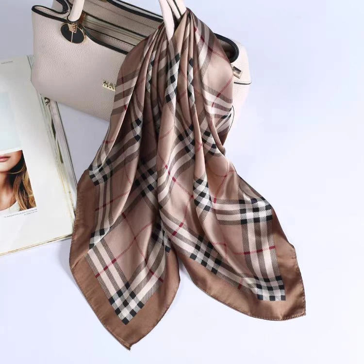 165*45菱形格子咖色飘带