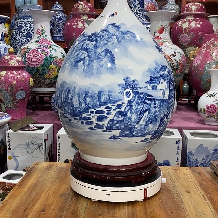 景德镇陶瓷花瓶摆件宇****石