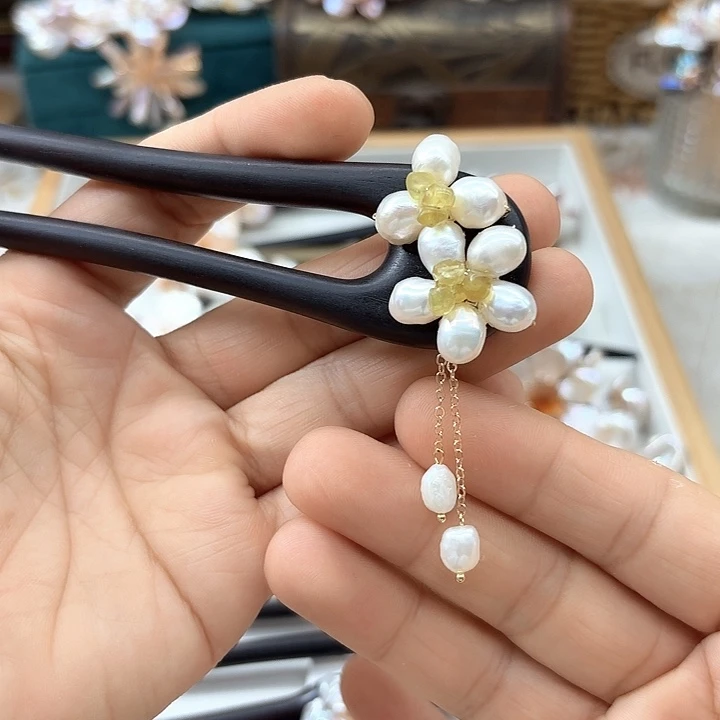 未镶嵌发饰淡水珍珠