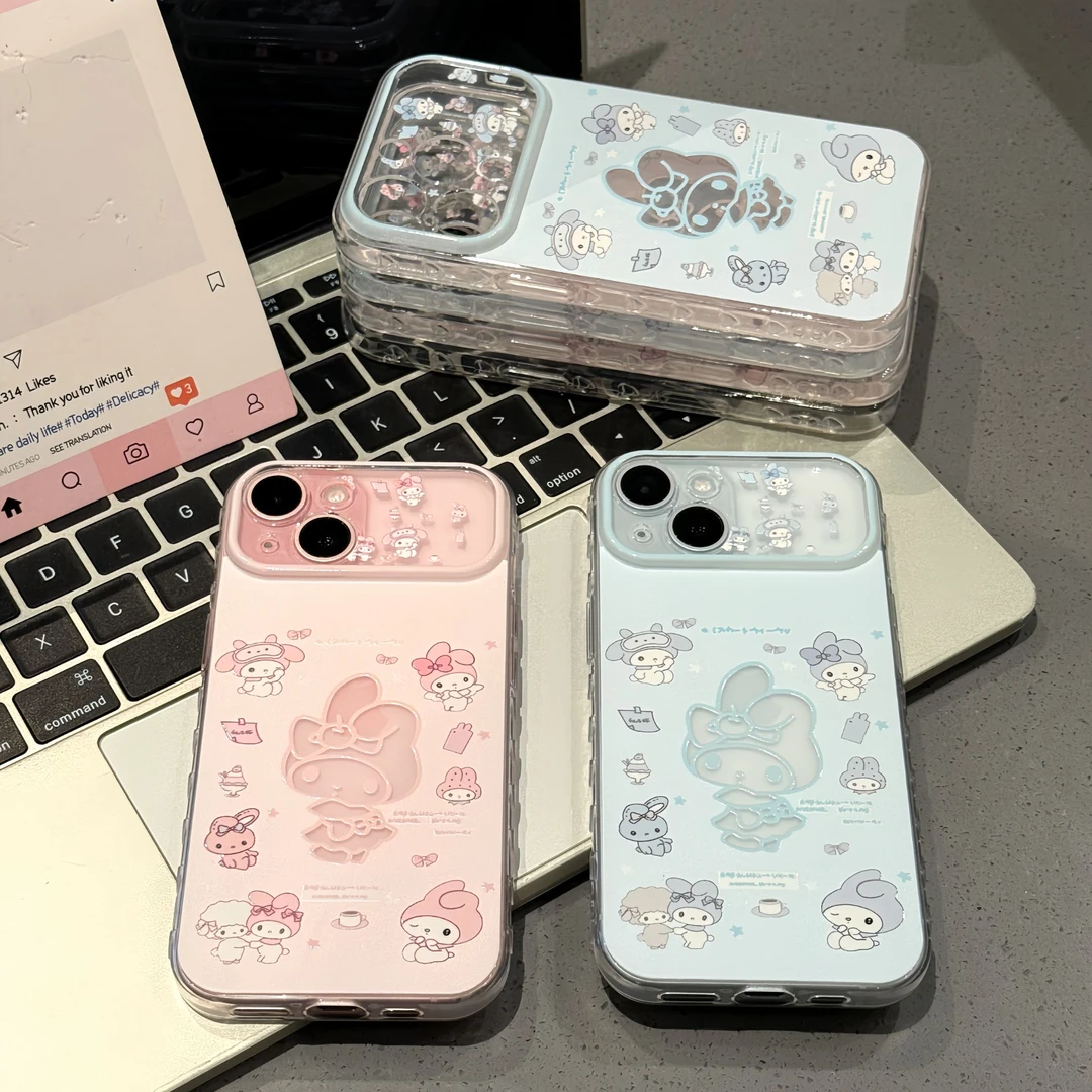 镂空粉蓝美乐蒂适用苹果17/16pro爱心手机壳14华为vivo小米15oppo