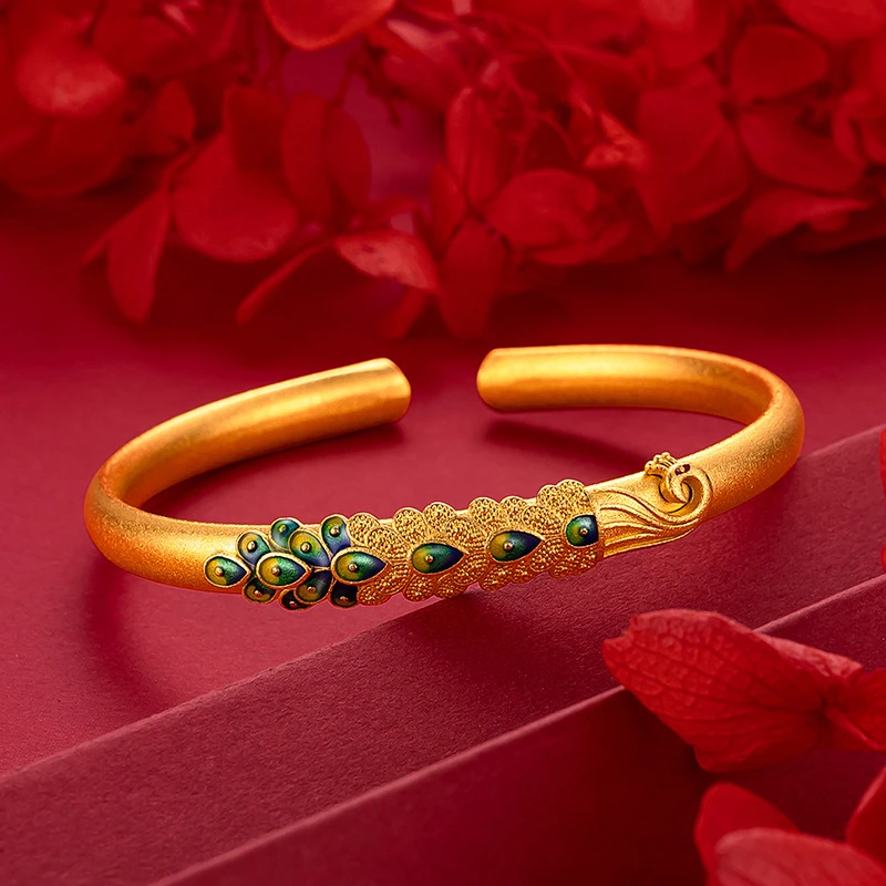 合金手镯 圈口可调节女民族风原创设计金枝玉叶百搭