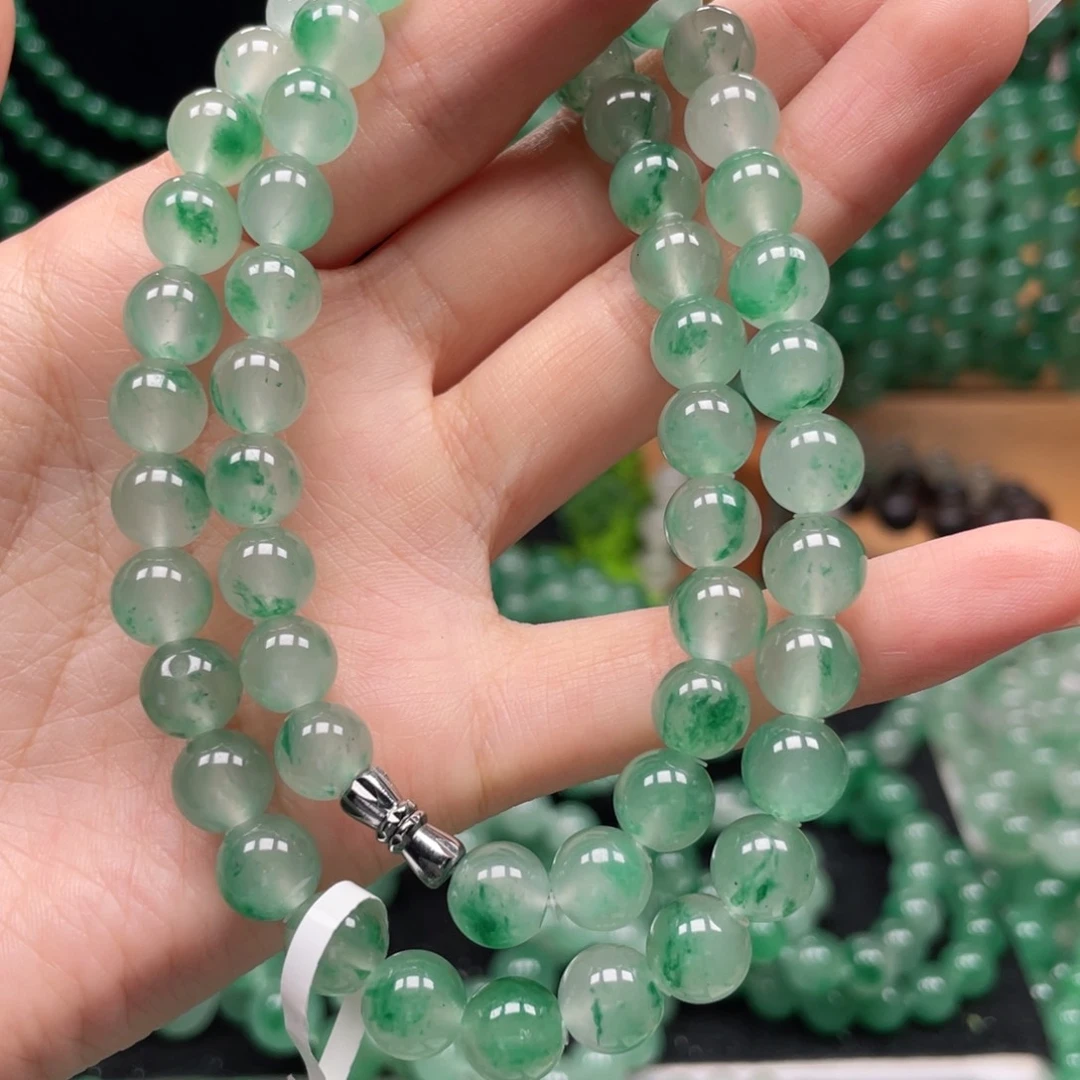 石英质玉（非洲翠）手链合金